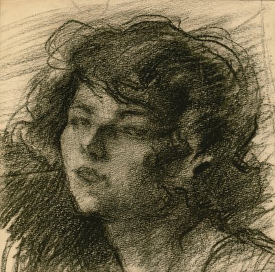 Portrait of a young woman, chin slightly raised, c.1900 by Albert de Belleroche